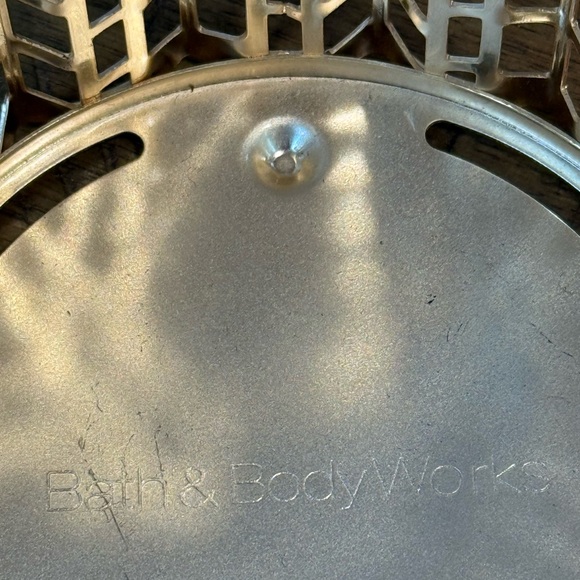 Bath & Body Works Geometric Gold Candle Holder 3 Wick Sleeve - Picture 3 of 4